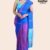 Blue and Purple Handloom Glossy Cotton Saree G3424
