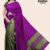 Green and Purple Handloom Silk Saree J1003