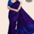 Purple and Blue Handloom Silk Saree JS3022