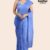 Blue Handloom Glossy Cotton saree G3409