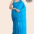 Blue Handloom Glossy Cotton Saree G3427
