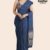 Blue Handloom Glossy Cotton Saree G3444