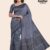 Dark Grey Handloom Silk Saree JS3028