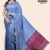 Blue Marron Handloom Silk Saree JS4049