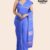 Blue Handloom Glossy Cotton Saree G3532