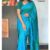 Bright Blue Handloom Silk Saree JS2856