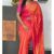 Pink Orange Handloom Silk Saree JS2982