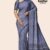 Grayish Blue Handloom Silk Saree JS3031