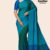 Blue and Teal Handloom Silk Saree JS3063