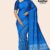 Bright Blue Handloom Silk Saree JS4036