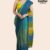 Blue Green Handloom Cotton Saree DC2466