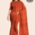 Orange Handloom Cotton Saree DC2476