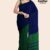 Green And Blue Handloom Cotton Saree DC2539