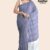 Blue Grey Handloom Glossy Cotton Saree G3462