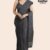 Dark Grey Handloom Glossy Cotton Saree G3480