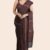 Dark Brown Handloom Glossy Cotton Saree G3481