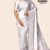 White Handloom Silk Saree JS4130