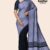 Black Grey Handloom Silk Saree JS4146