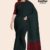Deep Green Marron Handloom Cotton Saree DC2617