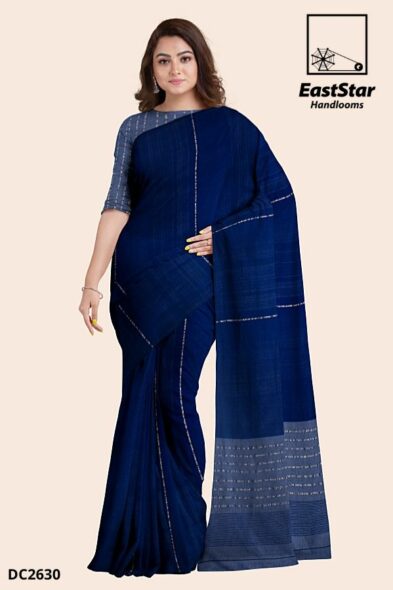 Blue Handloom Cotton Saree DC2630