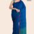 Blue Green handloom Cotton Saree DC2664