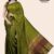Olive Green Handloom Silk Saree JS4138