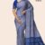 Grey Blue Handloom Silk Saree JS4307