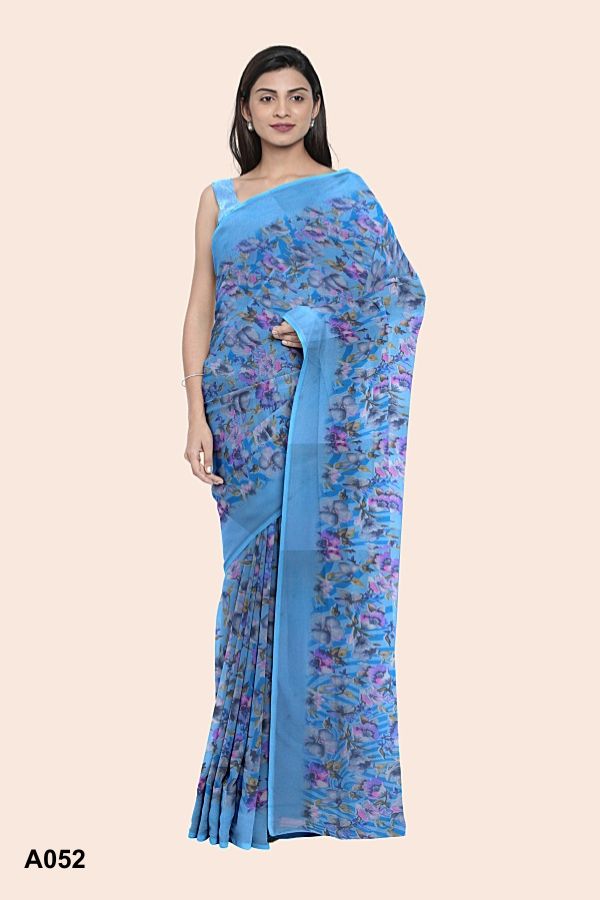 Sky Blue Indian Saree A052 Sky Blue Indian Saree A052