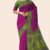 Green Pink Batik Saree A075