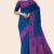 Blue Pink Batik Saree A076