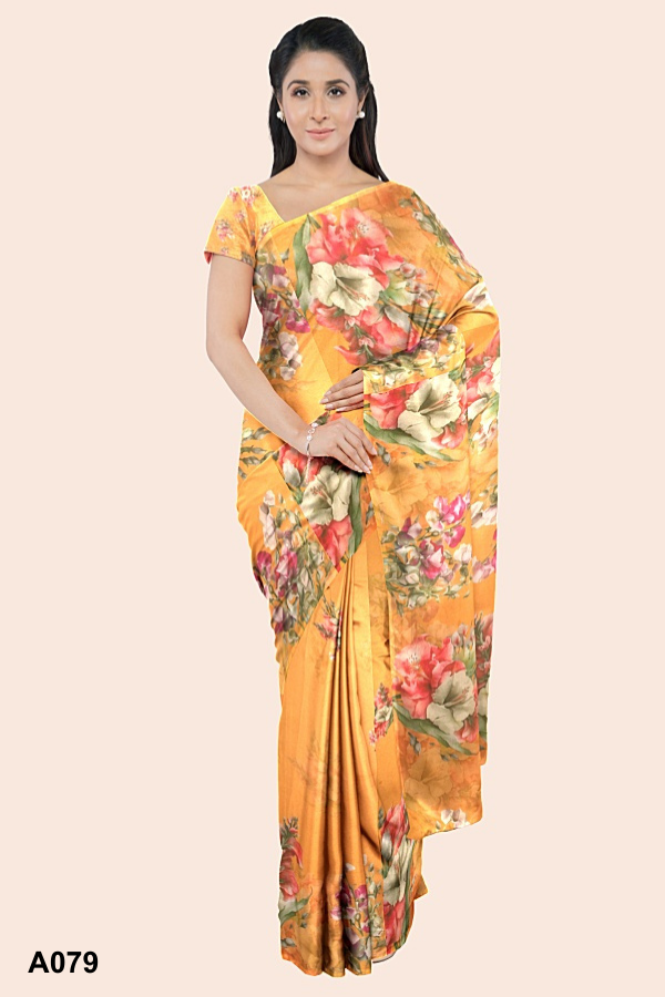 Orange Indian Saree A079 Orange Indian Saree A079