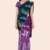Green Purple Indian Saree A096