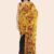 Yellow Floral Batik Saree A130