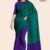 Green Purple Handloom Cotton Saree DC2737