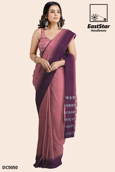 Pink Handloom Cotton Saree DC5050