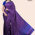 Purple Blue Handloom Silk Saree JS4343