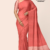 Coral Pink Handloom Silk Saree JS3235