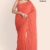 Bright Orange Handloom Cotton Saree DC2969