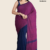 Dark Blue Purple Handloom Cotton Saree DC3014
