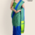 Green Blue Handloom Cotton Saree DC3133