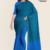 Blue Green Handloom Cotton Saree DC3153