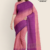 Peach Deep Purple Handloom Cotton Saree DC3189