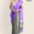 Purple Green Handloom Cotton Saree DC3244