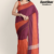 Orange Deep Mauve Handloom Cotton Saree DC3165