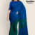 Blue Green Handloom Cotton Saree DC3197