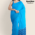 Bright Blue Handloom Cotton Saree DC3245