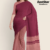 Maroon Light Brown Handloom Cotton Saree U6649