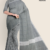 Dark Grey Handloom Cotton Saree DC3298