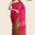 Magenta Golden Orange Handloom Cotton Saree DC3312