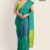 Teal Green Blue Handloom Cotton Saree DC3402
